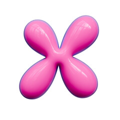 Alphabet, number and symbol 3d word render Pink Glossy Bubble Form