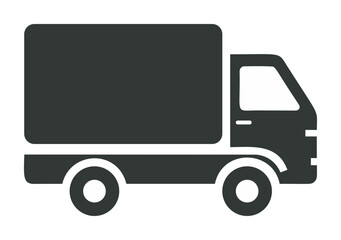 Fototapeta premium Truck icon vector, bold silhouette style, side view simple cargo vehicle — stock vector