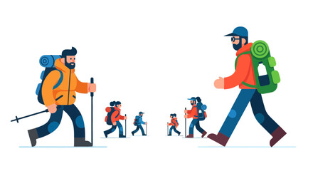 Adventurous Hiker Characters: Hiking and Backpacking for Exploration and Adventure