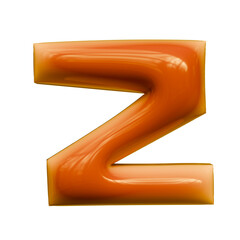 Alphabet number and symbo 3d render word Orange Glossy Bubble Form