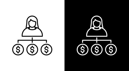 Affiliate Marketing  White Icon Set Design