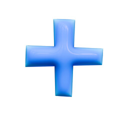 Fototapeta premium Alphabet number and symbo 3d render word Sky Blue Glossy Bubble Form