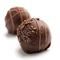 Chocolate Truffle Isolated Macro Lighting Background Design