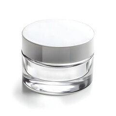 Clean Cosmetic Cream Jar Isolated White Background Background Design