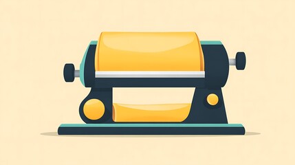 Culinary Flat Vector Of A Pasta Maker With Rolled Food Illustration
