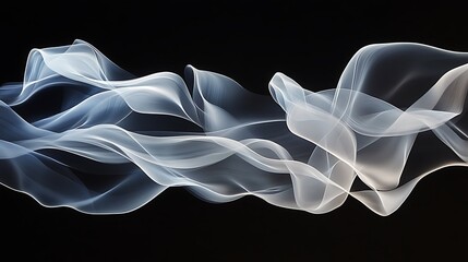 Floating Abstract Lines Resembling Ribbon Background Design