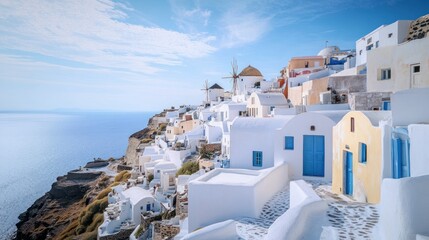 Santorini cliffside village