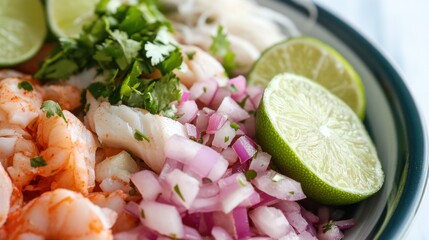 Seafood and lime bowl