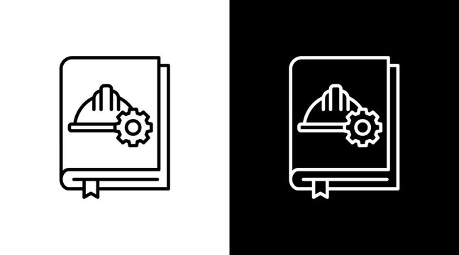 Manual Book  White Icon Set Design