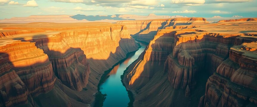 Thrilling aerial adventure over a vast canyon, nature, adrenaline