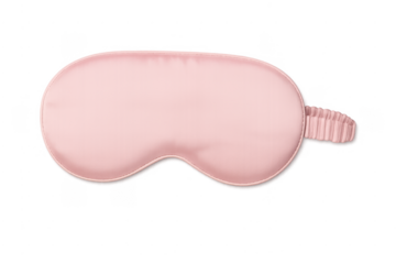 Pink silk sleep mask helping relaxation and good rest