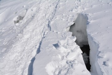 雪山のクラック