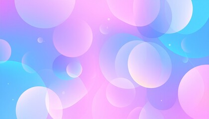 Blissful Bubbles A Dreamy Gradient Background of Floating Spheres