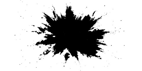 Black grunge ink splat texture vector illustration background pattern