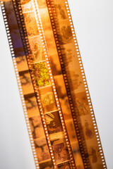 Obraz premium Orange 35mm filmstrips