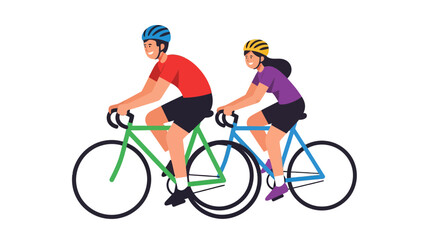 Fototapeta premium Cyclists Enjoying a Recreational Ride Through the Scenic Countryside Outdoors with Bikes