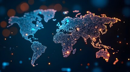 Digital Globe Circuit — Global Network of Programmers Concept