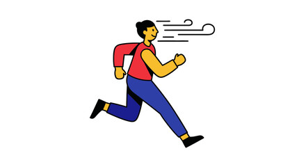 Obraz premium Energetic Athlete Sprinting Against A Dark Background In Vibrant Colors For Design