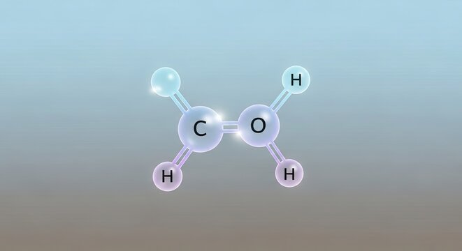 Dynamic molecular structure visualization representing scientific innovation and chemical bonding for educational or research purposes
