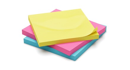 Stack of Colorful Sticky Notes for Office or Home Organization