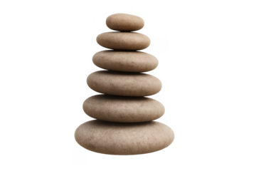 Stacked balancing zen stones creating calm meditation