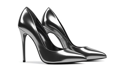 Elegant Silver High Heel Shoes for Fashionable and Stylish Women