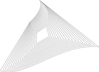 Square dashed line with blending. Futuristic technology element