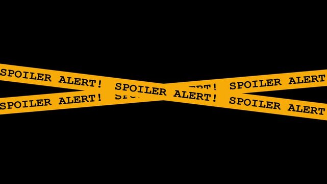 Spoiler alert Yellow tape Animation.