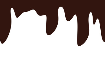 melted chocolate on white background element