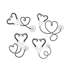 Heart-Shaped Stethoscopes Collection for Healthcare Professionals