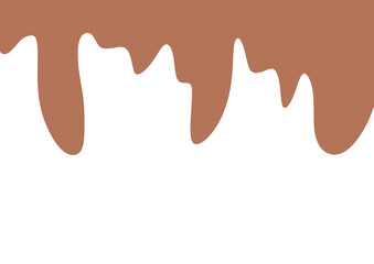 melted chocolate on white background element