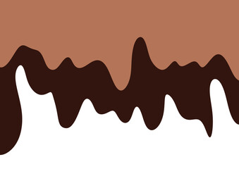 vector illustration of a chocolate bar melt