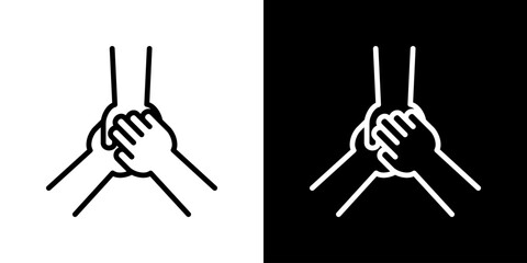 Unity Icon Line Style Vector Illustration