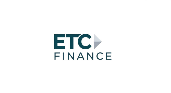 Etc finance logo, a modern and professional design representing financial services, investment, and growth with a clean and minimalist aesthetic