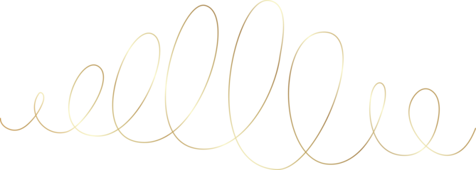 Spiral and swirl golden line icon. Design decoration