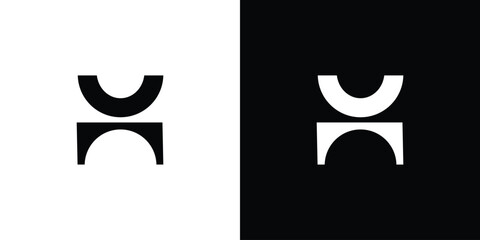 Modern and strong letter H initials logo design