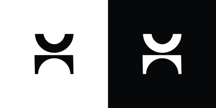 Modern and strong letter H initials logo design