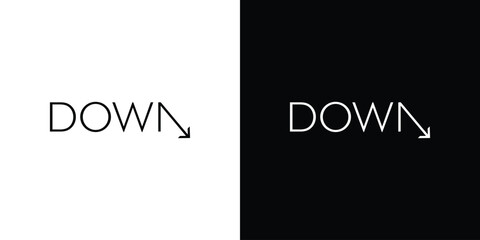 Modern and unique Down logo design