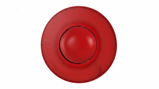 Dynamic Close Up Of A Red Yo Yo Toy In Motion.