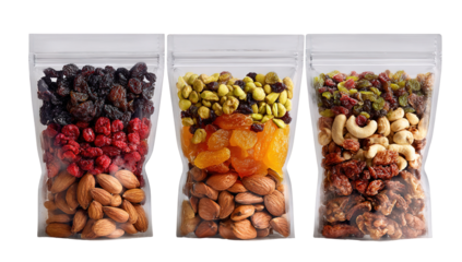 Mezcla de frutos secos con nuezes, pistachos avellanas almendras y semillas sobre fondo de madera vista desde arriba