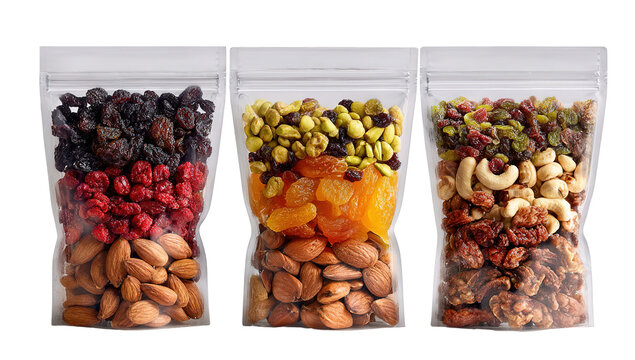 Mezcla de frutos secos con nuezes, pistachos avellanas almendras y semillas sobre fondo de madera vista desde arriba