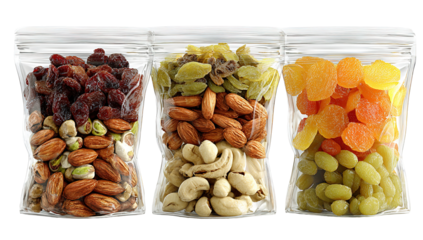 Mezcla de frutos secos con nuezes, pistachos avellanas almendras y semillas sobre fondo de madera vista desde arriba