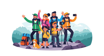 Family Hiking Adventure With Dog: Capturing Moments and Embracing Nature Together