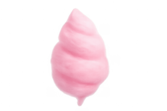 Pink cotton candy sweet snack on transparent background