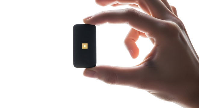 Tiny Portable Device Held in Hand, a Compact Gadget for Modern Living