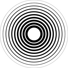 Circle with halftone line elements, sound wave