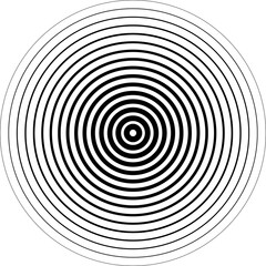 Fototapeta premium Circle with halftone line elements, sound wave