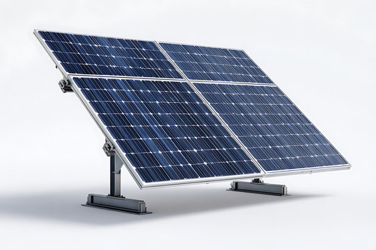 Modern solar panel array generating sustainable energy for eco-friendly homes and businesses, offering clean power and environmental benefits, a symbol of green technology. - Powered by Adobe
