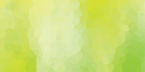 A vibrant mosaic-like background composed of irregular geometric shapes in varying shades of bright green and pale yellow, creating a fresh, natural, and crystalline visual effect