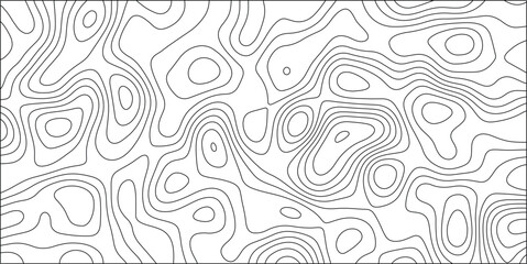 Abstract topographic contour lines pattern on a white background creating a visually complex and organic landscape map texture for design and graphic applications